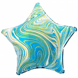 А 19"/48см Звезда Голубой мрамор / Blue Marble /1 шт./(США)