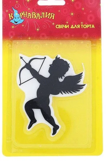 Свеча для торта на планшете Купидон