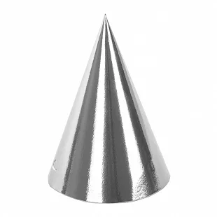 Колпаки фольгированные Серебро 6 шт.