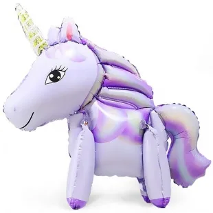 F 29"/74 см Единорог фиолетовый, ходячая фигура, 1 шт. (Китай)