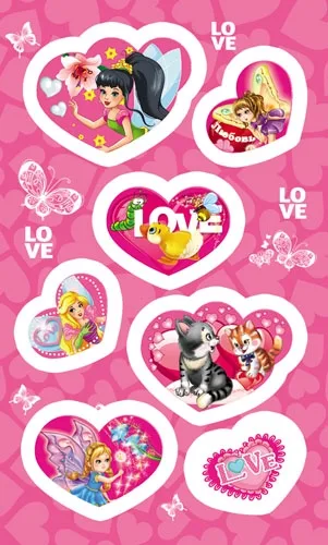 Наклейка (153*92) Феи и зверушки (20 шт.)