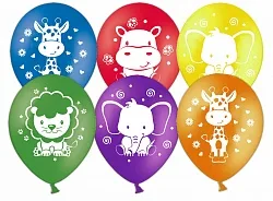 К 12"/30см Животные 2, Пастель, Ассорти, 2 ст. / 50 шт.(Китай)