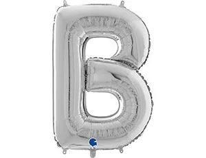 G 26''/66 см Буква, "В",  Silver, 1 шт.(Италия)