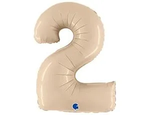 G 40"/102см Цифра "2" Сатин Cream 1 шт. (Италия)