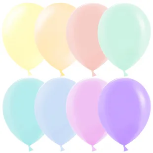 К 5"/13 см Макарунс, Ассорти, пастель, 100 шт.  (Китай)