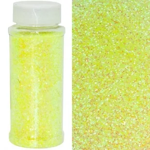 Конфетти фольга, Шестиугольники, Лимонно-желтый, 90 гр.