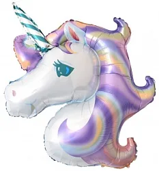F 15"/38 Голова Единорога, Фиолетовый, 1 шт. (Китай)
