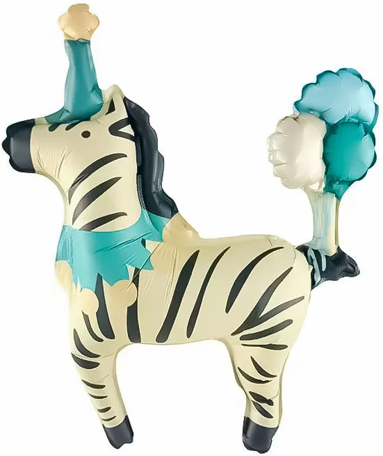 F 15"/41 см Цирк, Зебра в колпачке,, 1 шт. (Китай)