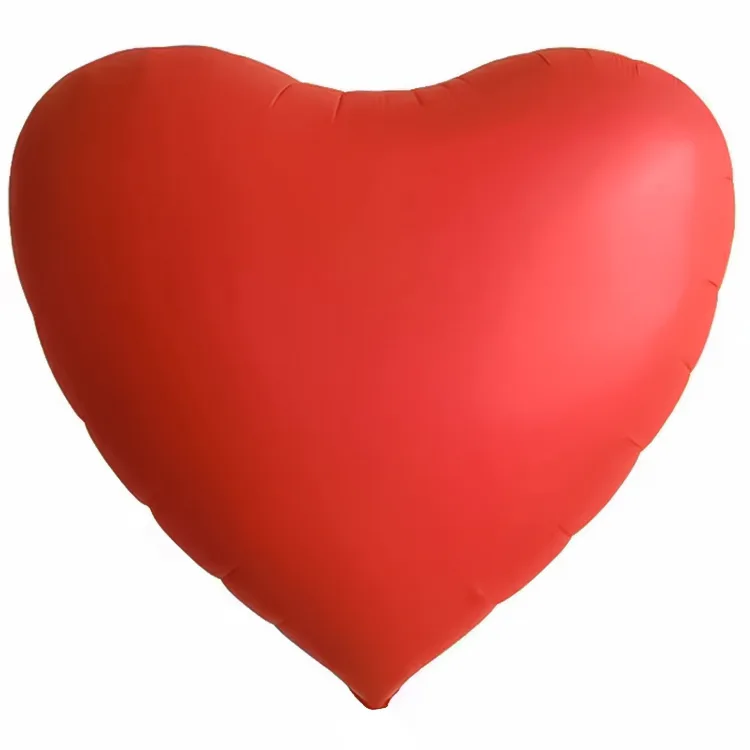 F 63"/160 см Сердце, Сатин Красный, 1 шт. в уп.(Китай)