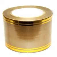 Лента однотонная катушка 8 см / 50 м Бронза