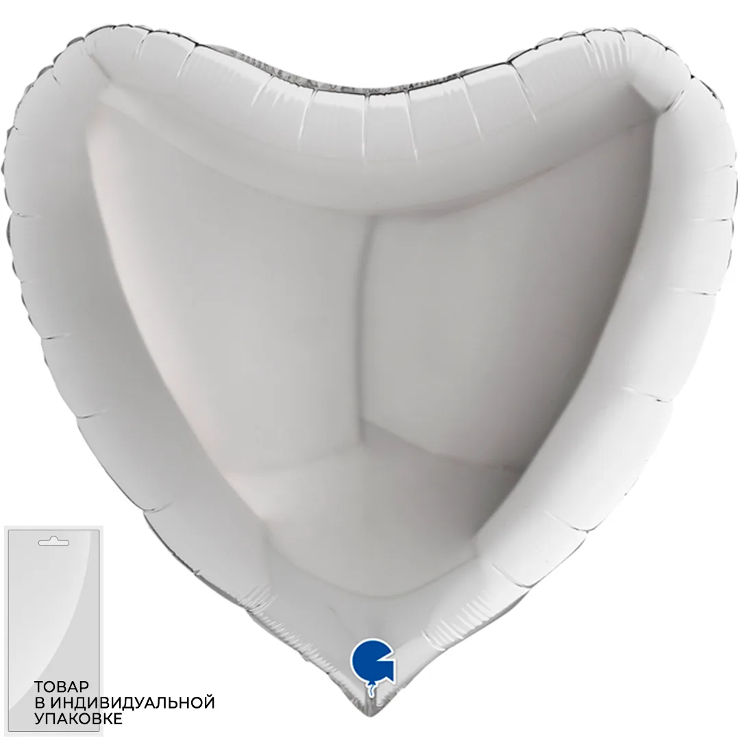 G 36"91см Сердце, Серебро, 1 шт. в уп. (Италия)