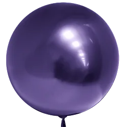 К 18"/46см Сфера 3D , Deco Bubble,Фиолетовый, Хром, 1 шт. (Китай)