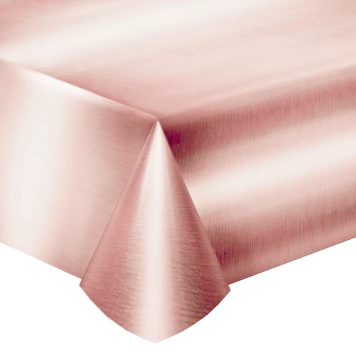 Скатерть фольгированная "Делюкс" Роза Голд 2,74*1,37 м