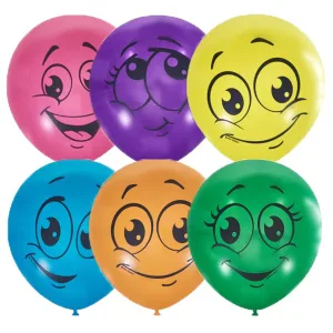 М 12"/30см Улыбки,Пастель+Декоратор, Ассорти , 1 ст./50 шт./ (Мексика)