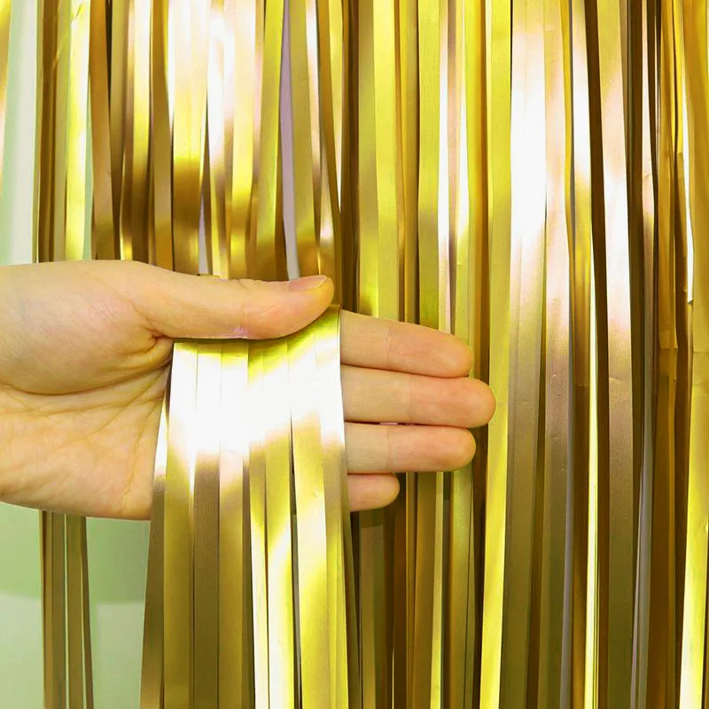 Занавес матовый "Дождик" Золотой   2м*1м/1 шт./ (Китай)