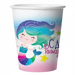 Стаканы "С Днем Рождения!" Русалочка, 250 мл.  (6 шт.)