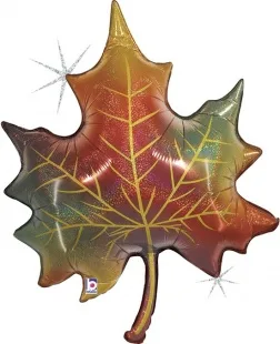 G 35"/89см.Осенний лист, Голография, 1 шт. / (Италия)