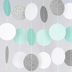 Подвеска Круги, Голубой микс, 200 см.
