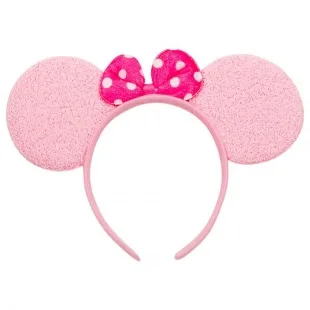 Ободок Ушки, Мышка с бантиком, Розовый