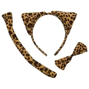 Ободок Леопард (ободок, бантик, хвостик)
