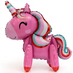 F 29"/74 см Единорог фуксия, ходячая фигура, 1 шт. (Китай)