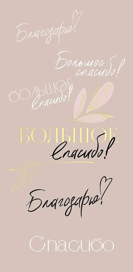 Конверт для денег "Большое спасибо! Благодарю!" (5 шт.)