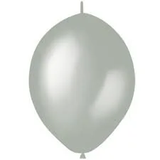 Б Линколун  12"/30см Металлик серебро/Silver / 50 шт. / (Тайланд)