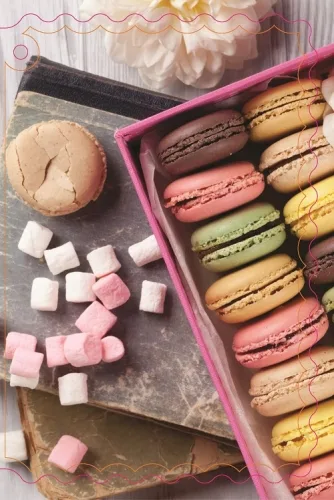 Мини-открытка "Макарунс и мармеладки" (20 шт.)