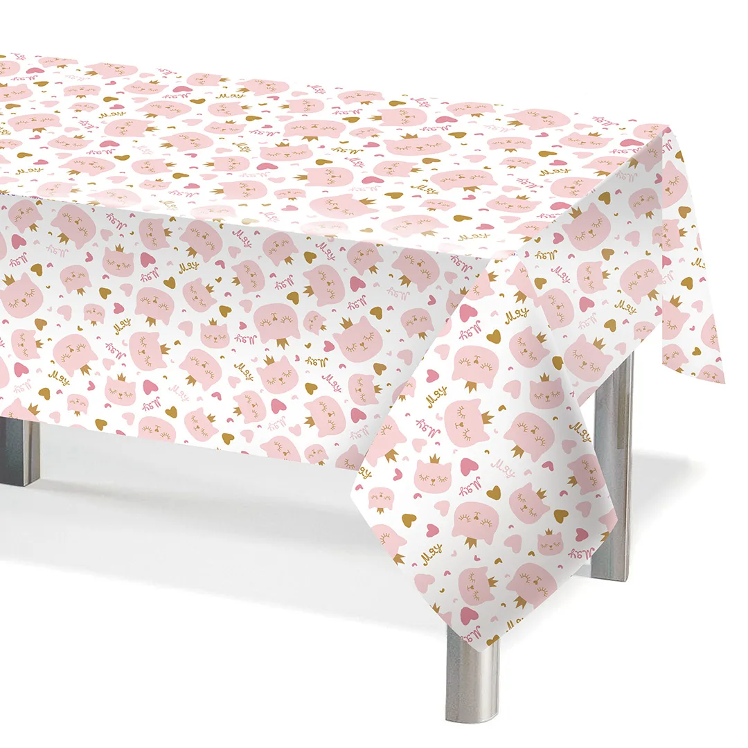 Скатерть одноразовая, Котенок Принцесса, 120*180 см