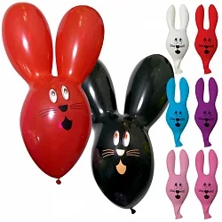 К 17"/43см Заяц, Ассорти, Пастель,50 шт.(Китай)