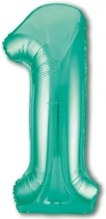 Р 40"/102см Цифра "1" Slim, Бискайский зеленый / 1 шт / (Россия)