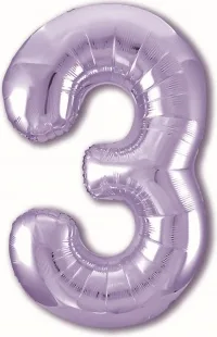 Р 40"/102см Цифра "3" Slim, Сиреневый / 1 шт / (Россия)