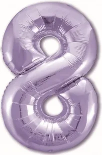 Р 40"/102см Цифра "8" Slim, Сиреневый / 1 шт / (Россия)