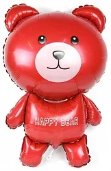 F 36"/91см  Мишка, Красный, 1шт. (Китай)