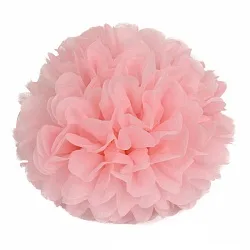 Бумажный помпон Светло-Розовый, 36 см