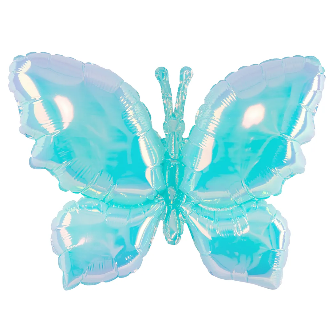 F 38"/97см Бабочка (надув воздухом), Голубой, Хамелеон, 1 шт. в уп.(Китай)