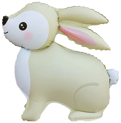 F 24"/61см Лесной Зайка, Кремовый, Сатин, 1 шт.(Китай)