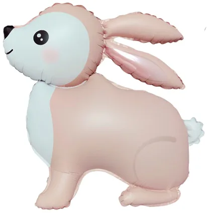 F 24"/61см Лесной Зайка, Розовый, Сатин, 1 шт.(Китай)