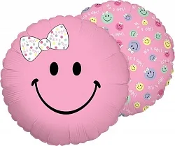 F 18"/46см Круг Смайл девочка/1 шт/ (Китай)