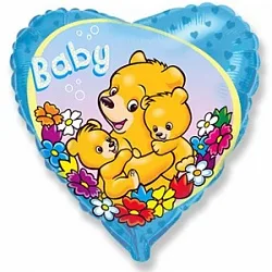 И 18 Сердце Новорожденные, Голубой / 1 шт / (Испания)