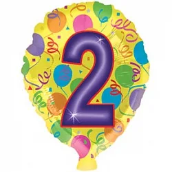 С 18"/46см Шар Цифра 2 / 1 шт./ (США)