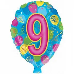 С 18"/46см Шар Цифра 9 / 1 шт./ (США)