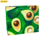 Пакет подарочный с глянцевой ламинацией (горизонтальный) 26х32х12 см (L) Сочные авокадо. 157 г