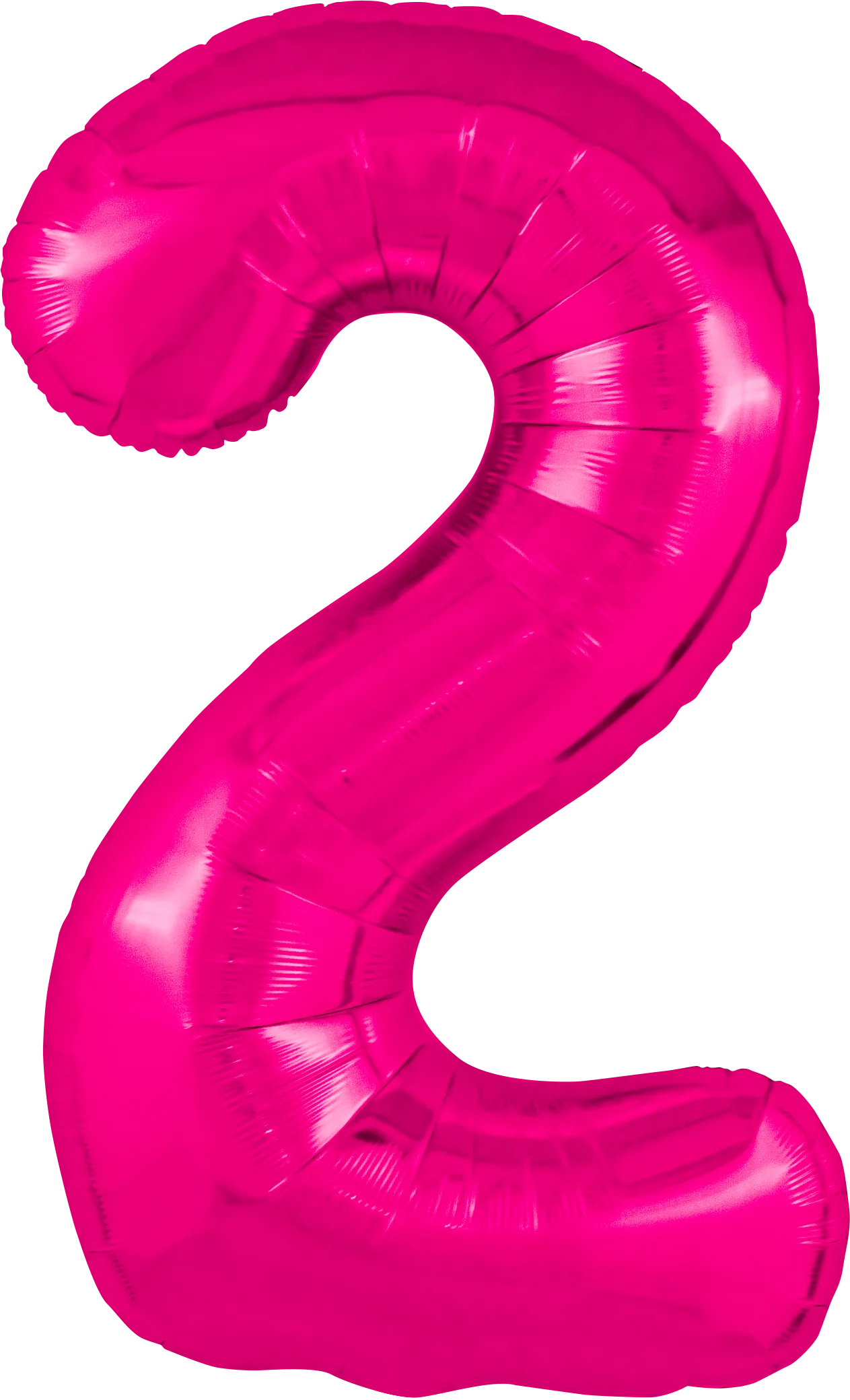 Р 40"/102см Цифра "2" Slim, Фуксия / 1 шт / (Россия)