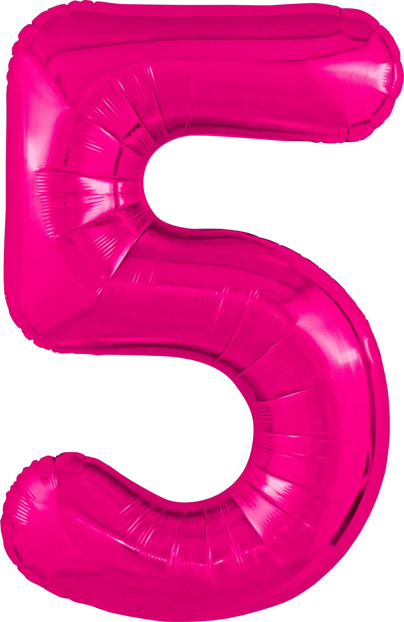 Р 40"/102см Цифра "5" Slim, Фуксия / 1 шт / (Россия)