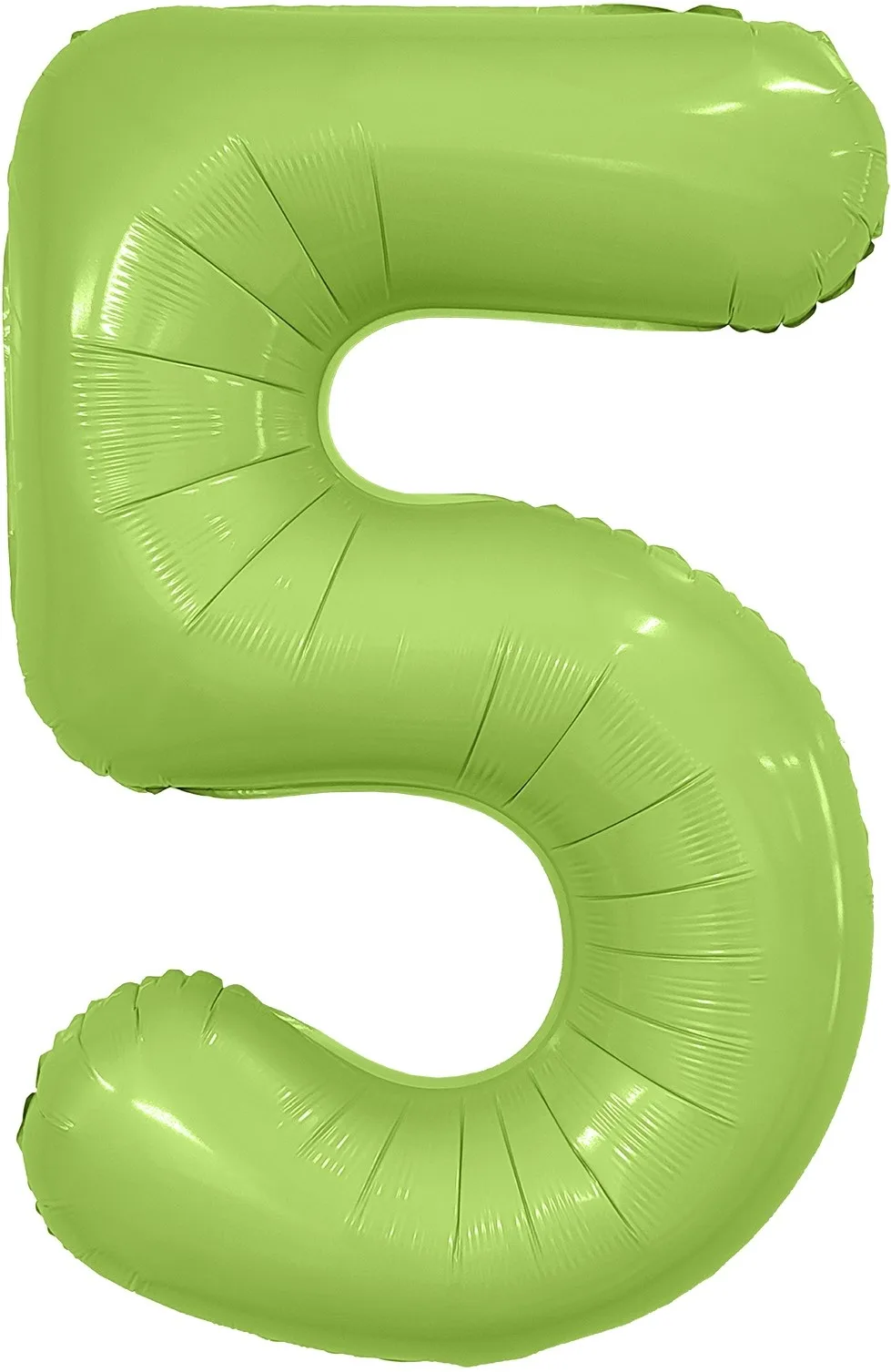 Р 40"/102см Цифра "5" Фисташка, Сатин,  Slim в упаковке / 1 шт / (Россия)