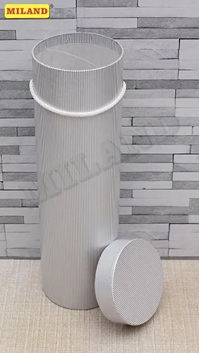 Тубус под бутылку со шнурком "Утонченное серебро" (9,2*9,2*32 см)