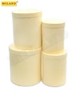 Набор коробок 4 в 1 "Слоновая кость" под цветы (23*23*25см-15*15*20см)