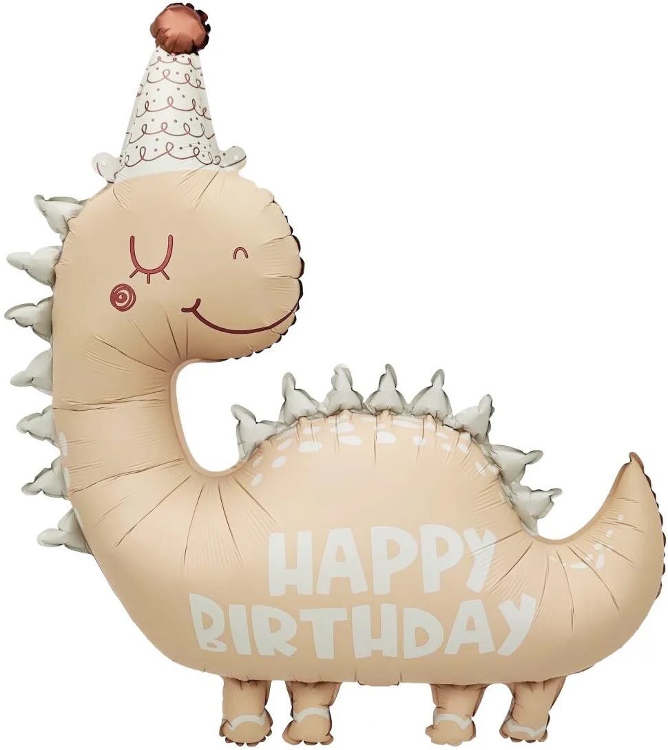 F 39"/99см Динозаврик в колпачке, Сатин, 1 шт.(Китай)