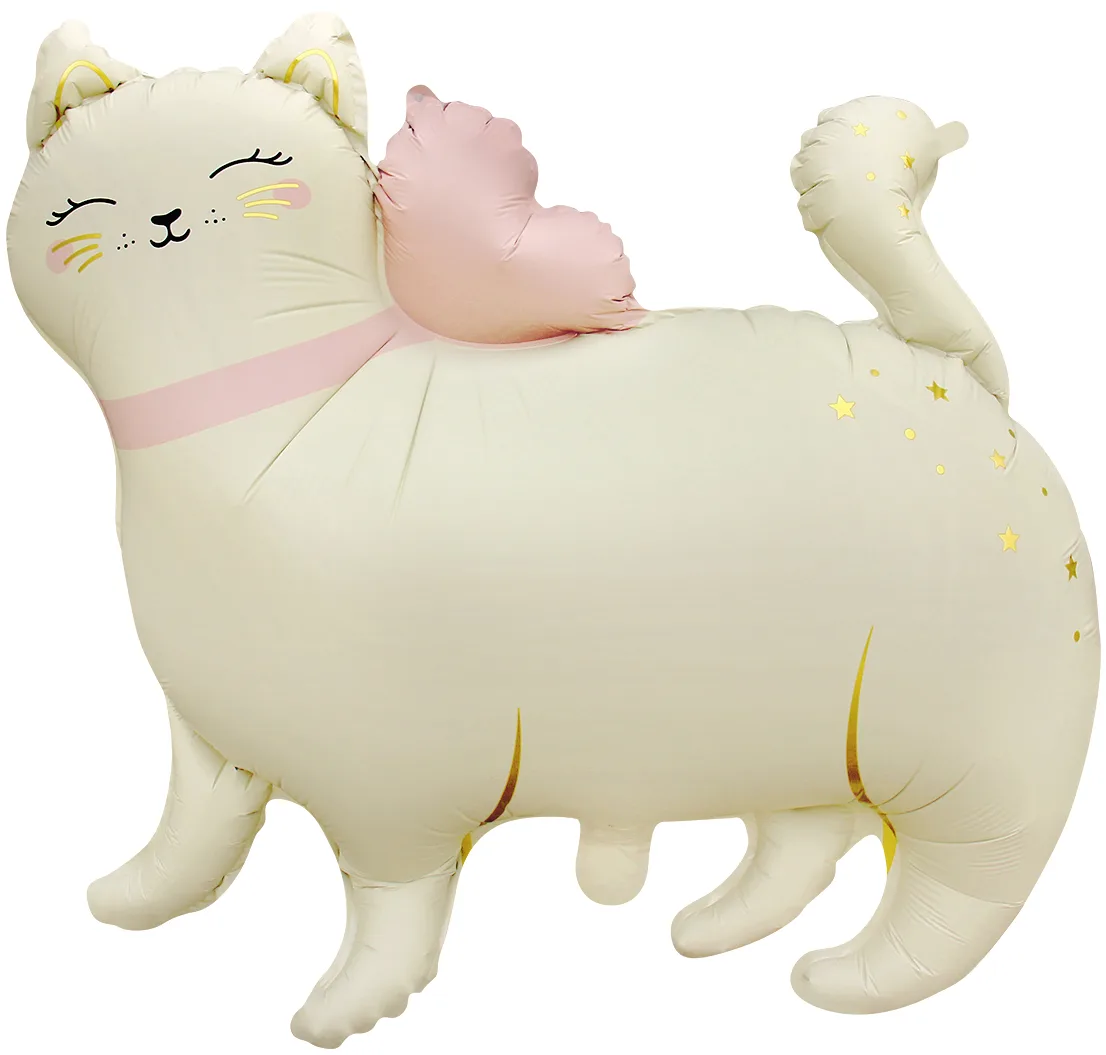 F 27"/69см Кошечка с бантом, Сатин, 1 шт.(Китай)